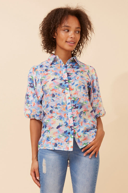 WILKIE ABSTRACT PRINT BLOUSE