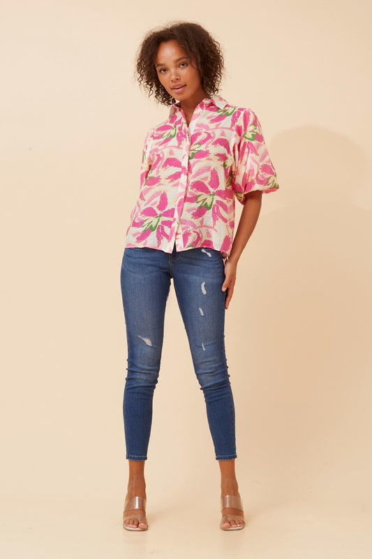 WILKIE FLORAL PRINT BLOUSE