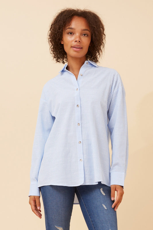 CELESTA STRIPE PRINT SHIRT