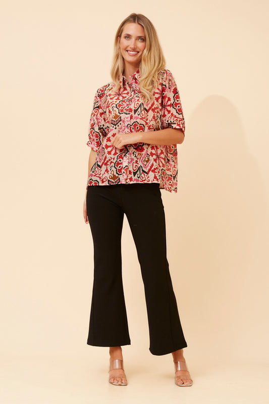 LILIAS ABSTRACT PRINT BLOUSE