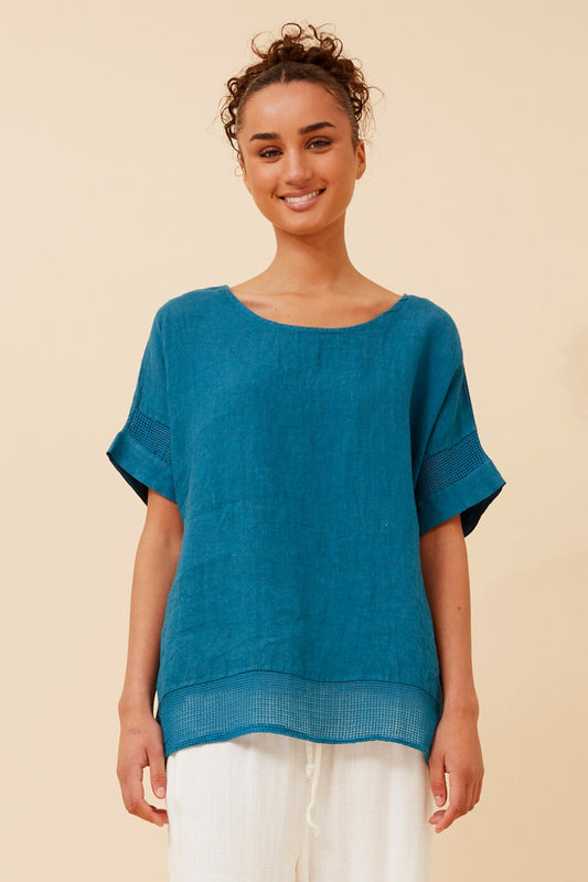 VIVALDA SOLID LINEN TOP
