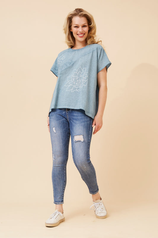 JOLANDA EMBROIDERED TOP