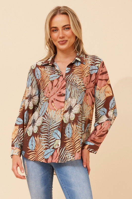 EUNICE TROPICAL PRINT SHIRT