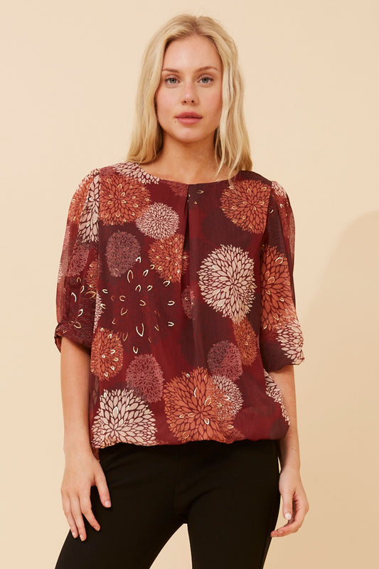 JAMARI FOIL PRINT BLOUSE