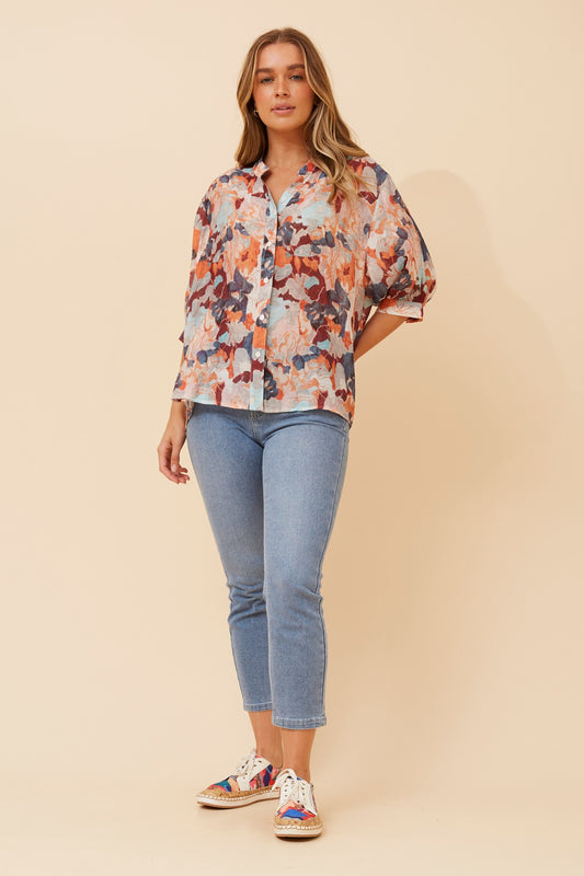 BELINA ABSTRACT PRINT SHIRT