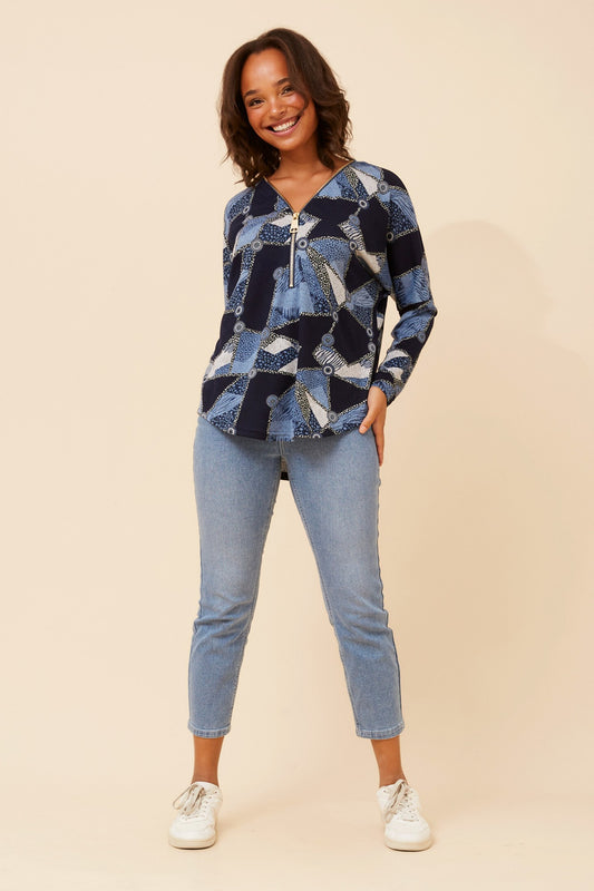 SUVI ABSTRACT PRINT TOP