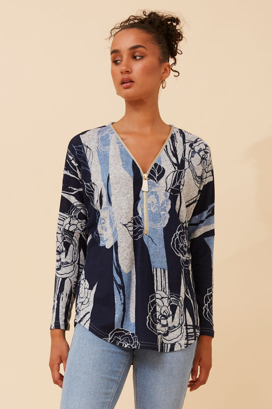 SUVI ABSTRACT PRINT TOP