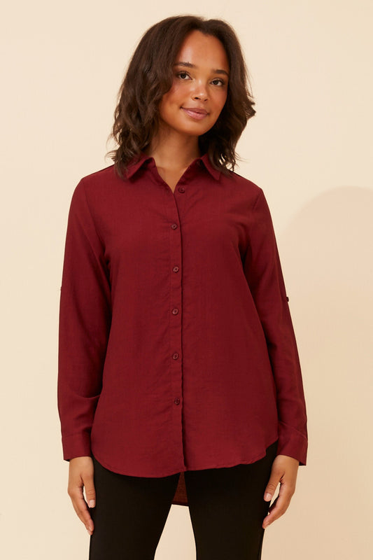 KLAUS CURVED HEM SHIRT