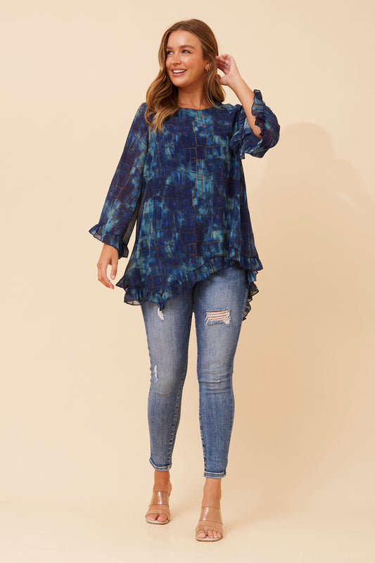 WANDIN ABSTRACT PRINT TOP