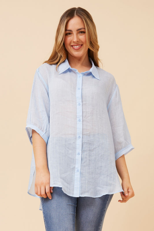 RAVENA CURVE HEM SHIRT