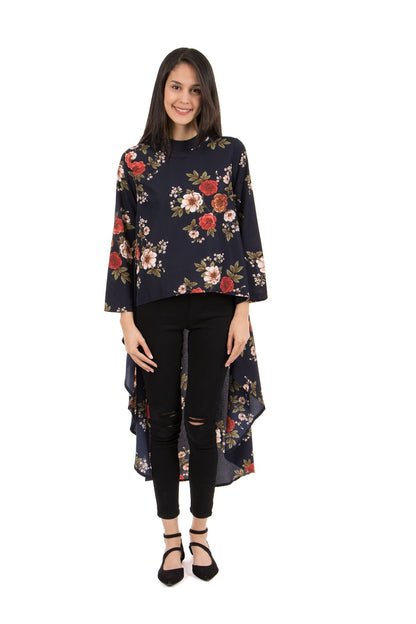 Hi- Low Floral Top