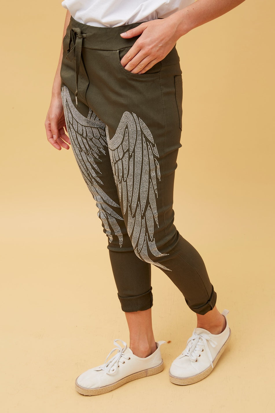 JANJA STUDDED WINGS JOGGER PANTS