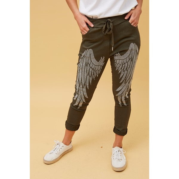 JANJA STUDDED WINGS JOGGER PANTS